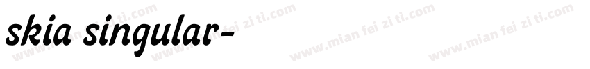 skia singular字体转换
